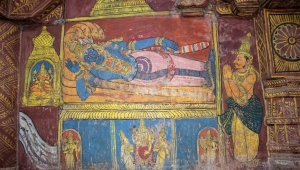 Wandmalerei im Varadaraja-Tempel