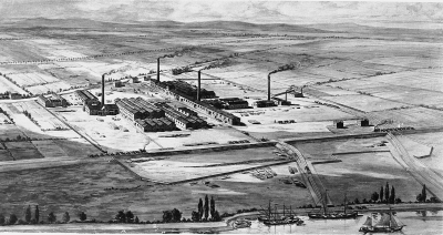 BASF Werk Ludwigshafen, 1865, Wikimedia Commons, gemeinfrei