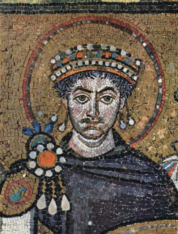 Zeitgenössisches (?) Portrait des Kaisers Justinian