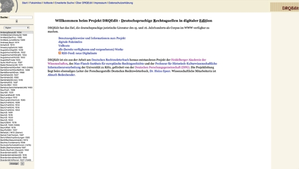 DRQEdit: Deutschsprachige Rechtsquellen in digitaler Edition