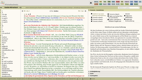 Goethe-Wörterbuch online