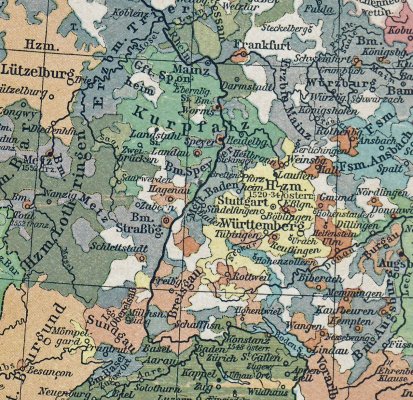 Landkarte Südwesten