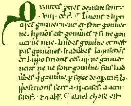 Grammatik in der Ars minor von Donat, Berner Burgerbibliothek 439, f°76r°, 2. H. 13. Jh