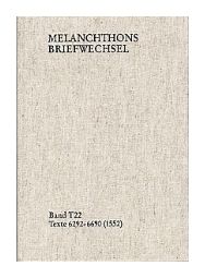Buchcover Melanchthons Briefwechsel, grauer Hintergrund, schwarze Schrift, Band T22