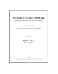 beiges Buchcover mit schwarzer Titelschrift, oben steht der Reihentitel in fett, darunter kleiner die HAdW als Herausgeber und in der Mitte des Covers die Bandnummer in fett 