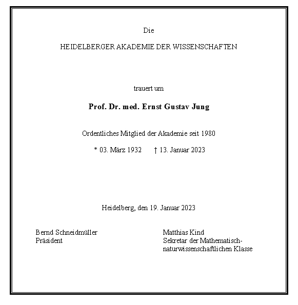 Traueranzeige von Edgar G. Jung
