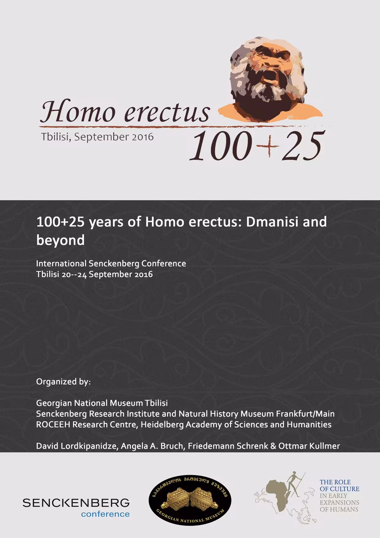 Title page of Abstract volume Dmanisi 2016