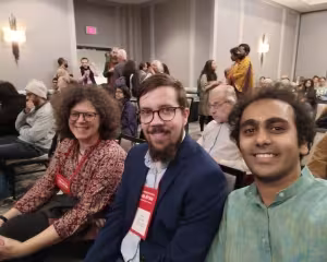 v. l. n. r.: Ute Hüsken, Jonas Buchholz und Aneesh Raghavan