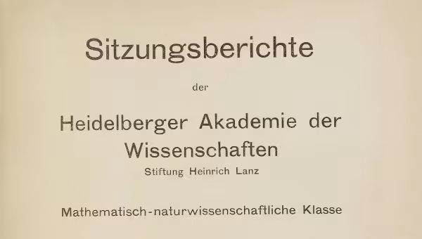 Sitzungsberichte: MN-Klasse