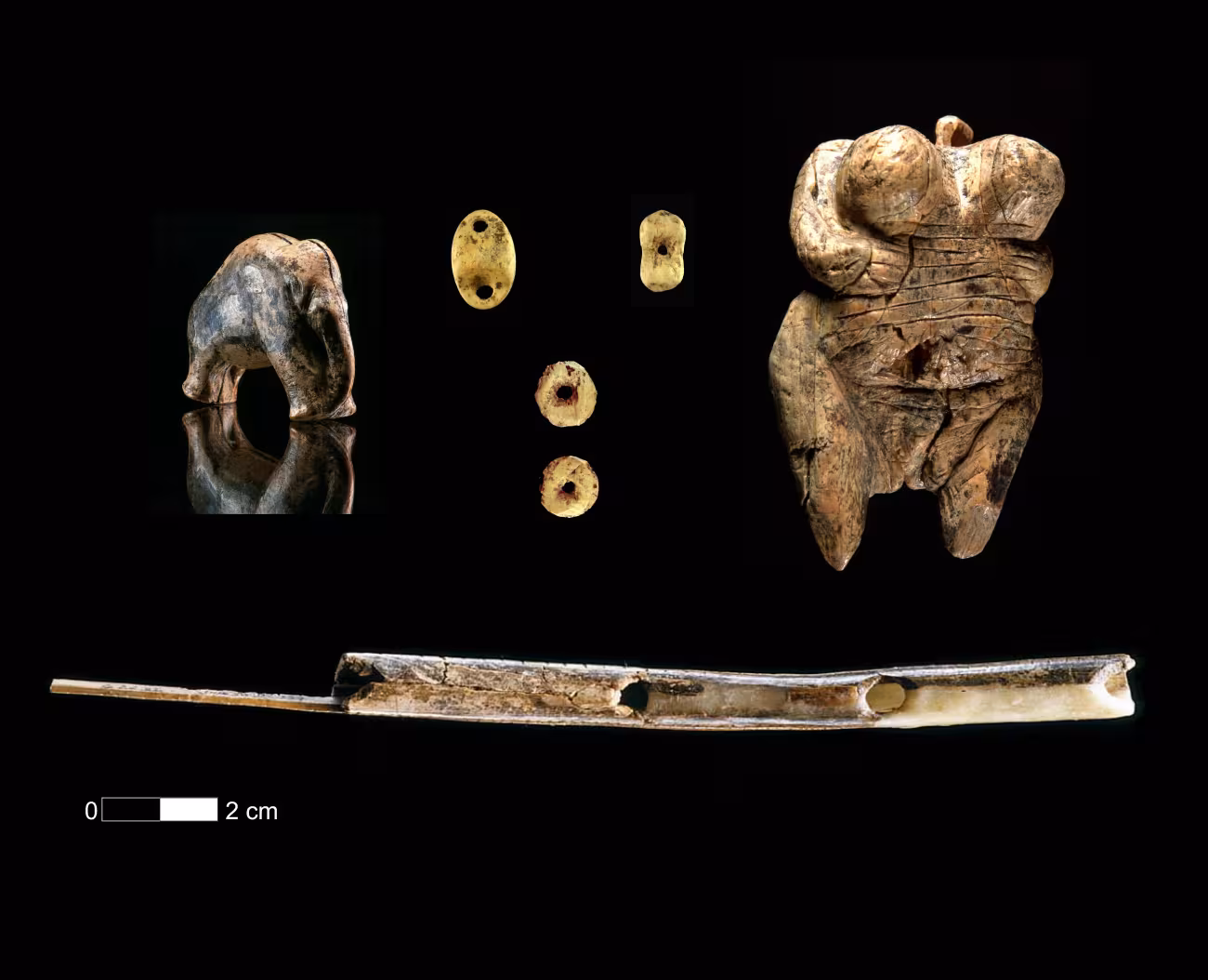 Art, musical instruments and personal ornaments are found at several sites of the Swabian Jura in southwestern Germany.