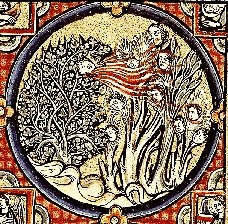 Groseille, Bible moralisée, manuscrit Vienne 2554, de ca. 1225