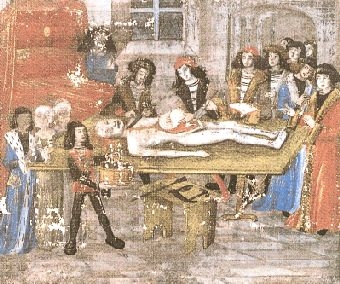 Leichensektion in einer mittelalterlichen Handschrift