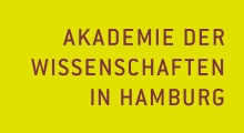 ein gelbes Rechteck mit der Schrift Akademie der Wissenschaften in Hamburg