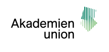 Wortmarke Akademienunion mit zwei grünen Quadraten