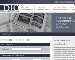 Das Bild zeigt die Datenbank Deutsche Inschriften Online