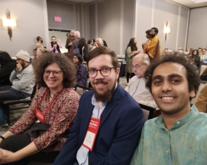 L to R: Ute Hüsken, Jonas Buchholz und Aneesh Raghavan