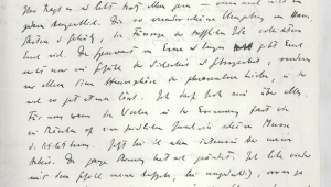 Das Bild zeigt die erste Seite eines handgeschriebenen Briefs von Karl Jaspers. Man kann die Datums- und Ortsanzeige oben rechts erkennen sowie die Ansprache "Liebe Eltern!" 