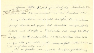 Briefseite von Ernst Mayers an Karl Jaspers von Dezember 1935, in der er über Nietzsche spricht