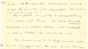 Briefseite von Ernst Mayers an Karl Jaspers von Dezember 1935, in der er über Nietzsche spricht
