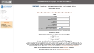Bild zeigt die Website der Datenbank DEAFBiblEl
