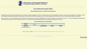 Das Bild zeigt die Website der Datenbank DEMi