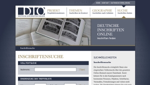 Das Bild zeigt die Datenbank Deutsche Inschriften Online