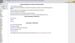 Das Bild zeigt die Website zur Datenbank Deutsches Rechtswörterbuch