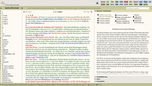 Das Bild zeigt die Website der Datenbank des Goethe Wörterbuchs