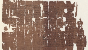 Foto von Papyrusfragmenten mit der Prophezeiung des Lammes