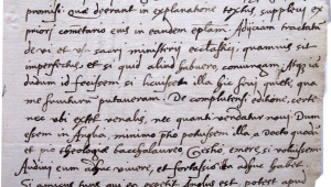 Bild zeigt einen Brief von Tremellius mit dessen Handschrift