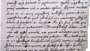 Bild zeigt einen Brief von Tremellius mit dessen Handschrift
