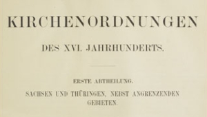 Cover der Reihe Evangelische Kirchenordnungen des 16. Jahrhunderts